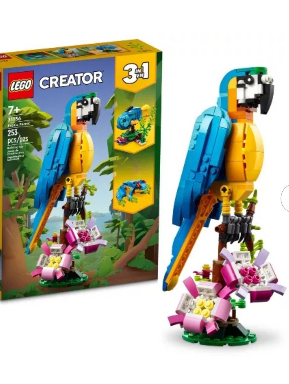 Lego 3 In 1 Creator Exotic Parrot NWT Ages 7+ 253 Pcs